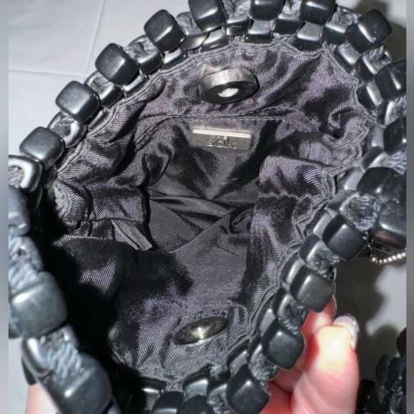 THE SAK Collection Small Beaded Fun Purse Bag Travel Summer EUC Unique Mini Blk - Picture 6 of 12